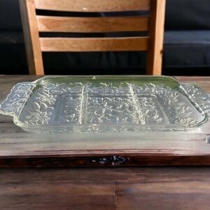 Princess House, fantasia pattern, divided serving tray, excellent condition